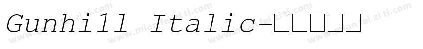 Gunhi1l Italic字体转换